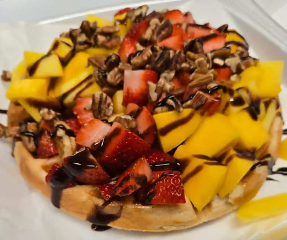 Belgian Waffle - Classic Belgian waffle with toppings